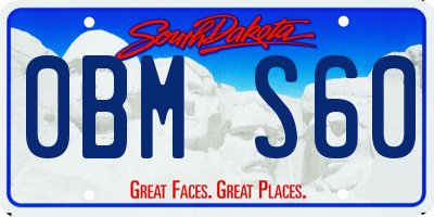 SD license plate 0BMS60