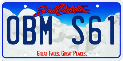 SD license plate 0BMS61