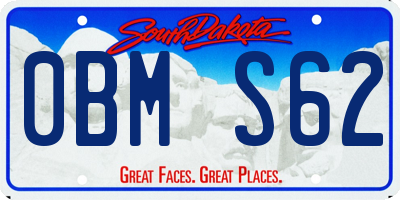 SD license plate 0BMS62