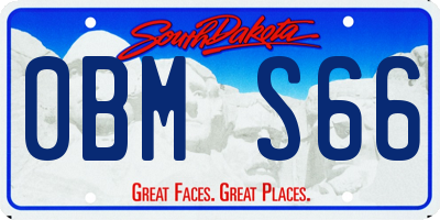 SD license plate 0BMS66