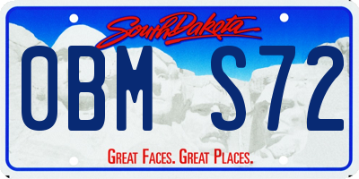 SD license plate 0BMS72