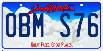 SD license plate 0BMS76