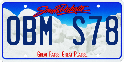 SD license plate 0BMS78