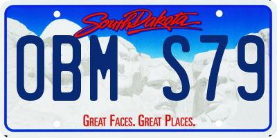 SD license plate 0BMS79