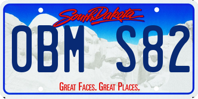 SD license plate 0BMS82