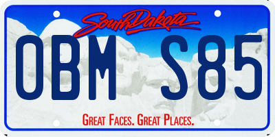 SD license plate 0BMS85