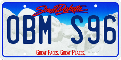 SD license plate 0BMS96