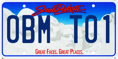 SD license plate 0BMT01