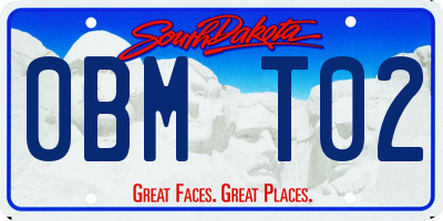 SD license plate 0BMT02