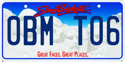 SD license plate 0BMT06