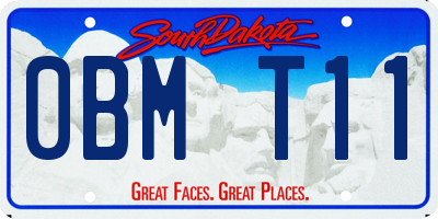 SD license plate 0BMT11