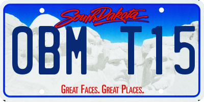 SD license plate 0BMT15