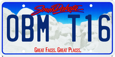 SD license plate 0BMT16