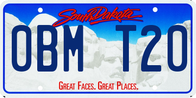 SD license plate 0BMT20
