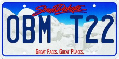 SD license plate 0BMT22