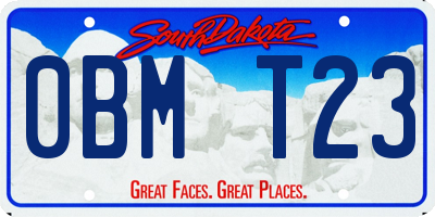 SD license plate 0BMT23