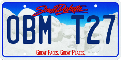 SD license plate 0BMT27