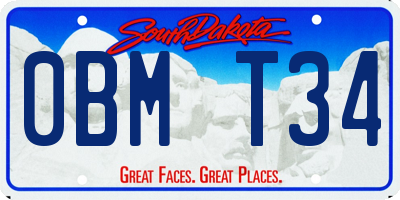 SD license plate 0BMT34
