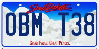 SD license plate 0BMT38