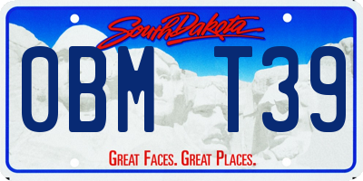 SD license plate 0BMT39