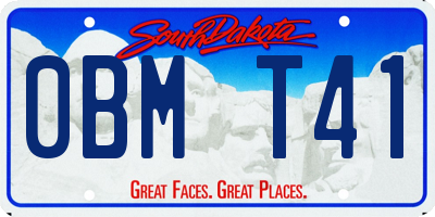 SD license plate 0BMT41