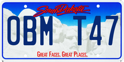 SD license plate 0BMT47