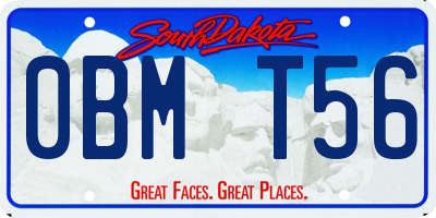 SD license plate 0BMT56