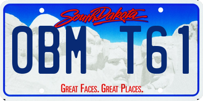 SD license plate 0BMT61