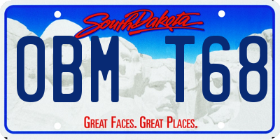 SD license plate 0BMT68