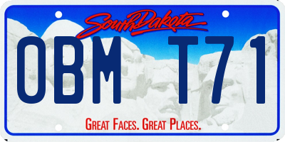 SD license plate 0BMT71