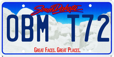 SD license plate 0BMT72
