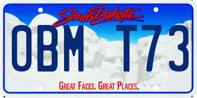 SD license plate 0BMT73