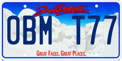 SD license plate 0BMT77