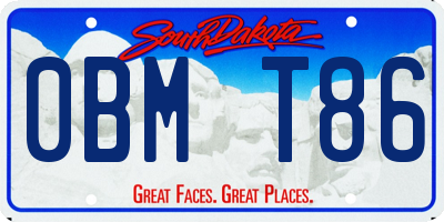 SD license plate 0BMT86