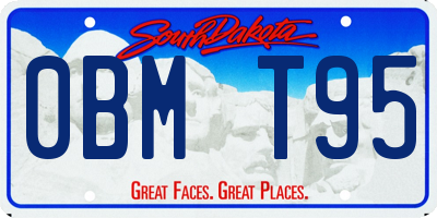 SD license plate 0BMT95