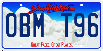 SD license plate 0BMT96