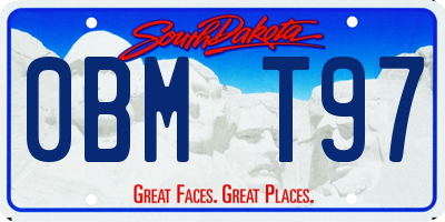 SD license plate 0BMT97
