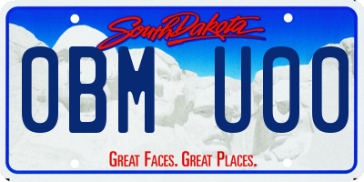 SD license plate 0BMU00