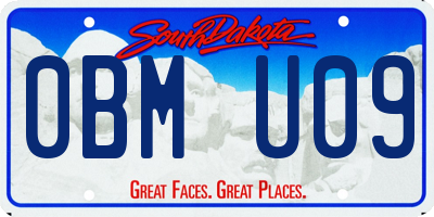 SD license plate 0BMU09