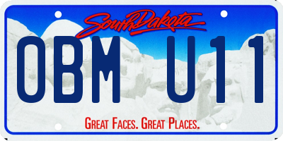 SD license plate 0BMU11