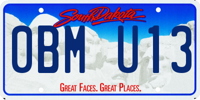 SD license plate 0BMU13