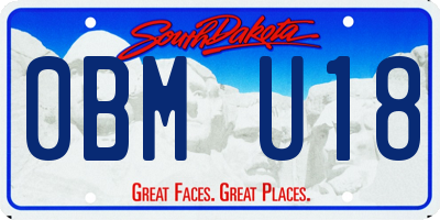 SD license plate 0BMU18