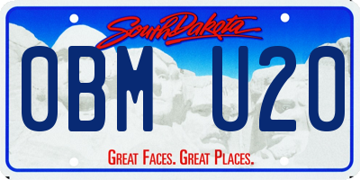 SD license plate 0BMU20
