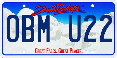 SD license plate 0BMU22
