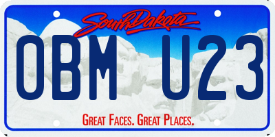 SD license plate 0BMU23