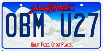 SD license plate 0BMU27