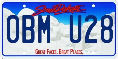 SD license plate 0BMU28