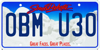 SD license plate 0BMU30
