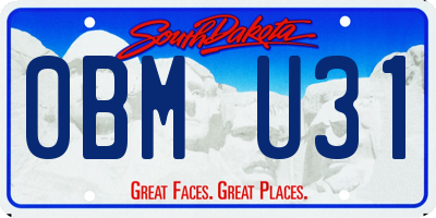 SD license plate 0BMU31