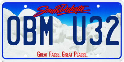 SD license plate 0BMU32